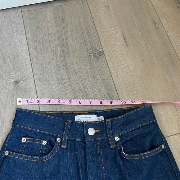 & Other Stories high rise wide leg flare blue jeans size 25 - Picture 7 of 10